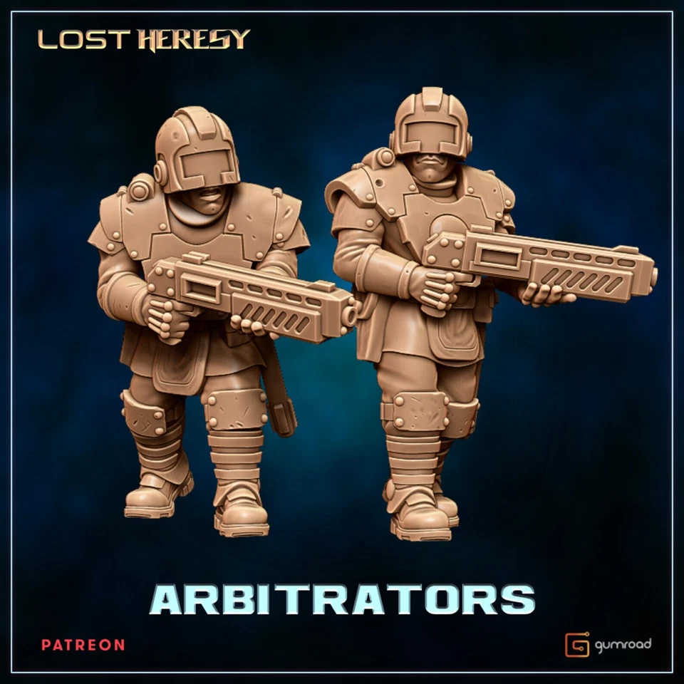 2pc Arbitrators - Resin Miniature | Sci Fi | Legion | Trek | Lost Heresy - Image 1 of 1