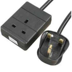 UK Mains Plug to Socket 3 Pin Extension 500mm 50cm Cable Lead - Picture 1 of 1