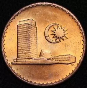 MALAYSIA ~ 1973 ~ 1 Sen ~ Red/Brown UNC ~ Quality World Coin ☘️ T - #435 ☘️ - Picture 1 of 2