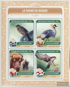 Togo 7649-7652 Kleinbogen (kompl. Ausgabe) postfrisch 2016 Fauna der Welt