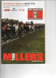 Rotherham United v Bristol City 2005/06 League 1 plus ticket - Bild 1 von 2