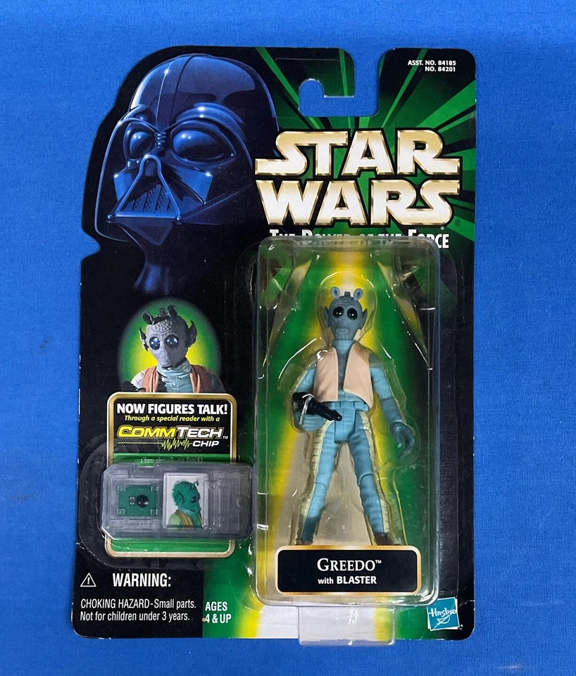 Star Wars 1999 Power of The Force 2 Greedo With Comtech Chip Action Figure