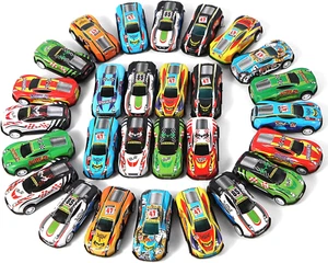 28 Pack Pull Back Cars for Kids, Mini Vehicles Toy Bulk Party Favor Race Cars To - Picture 1 of 12