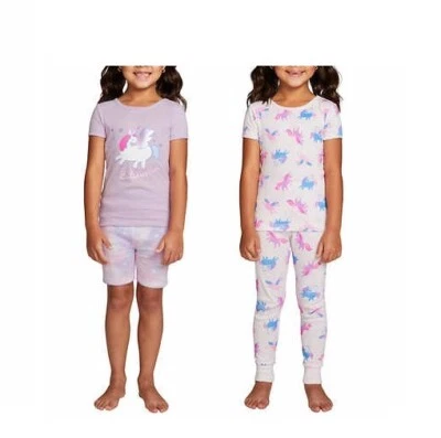 Conjunto de 4 peças de algodão infantil Headquarters feminino - Imagem 1 de 4