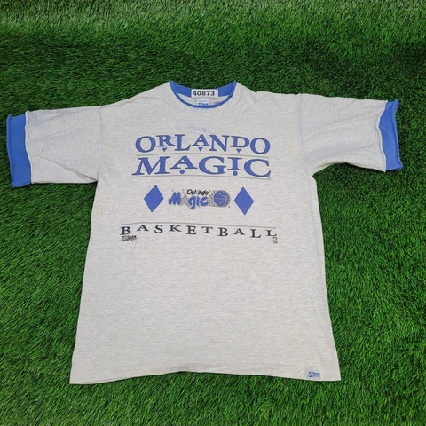 Vintage 1992 Orlando-Magic Basketball T-Shirt Medium Gray Single-Stitch Tee Cover