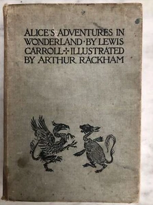 Alice In Wonderland Book By Arthur Rackham 1928-30 Illustrated Antique Heinemann - Picture 1 of 13