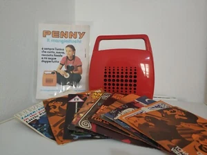 Mangiadischi Penny prima Serie + Locandina Pubblicitaria e dischi 45 Giri - Foto 1 di 7