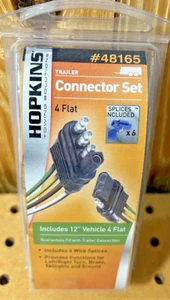 Hopkins Towing Solutions 48165 12" Vehicle and 12" Trailer End 4 Wire Flat Set - Picture 1 of 5