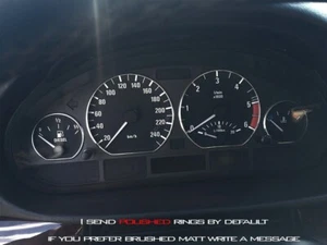 For BMW E46 M3 1998-2005 Polished Aluminum Dial Gauge Trim Cluster Rings 4pcs - Picture 1 of 11