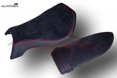 Cubierta de sillín MV Agusta F4 1999-2009 diseño Real Alcantara Volcano negro anti sc Foto 1 de 4