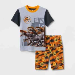 Jurassic World  Youth Boys' 2pc Top & Shorts Lounge Sleepwear Pajama Set: XS-L - Picture 1 of 3
