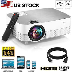 Home Cinema 1080P HDMI AV 6500 Lumen Mini Portable HD LED Theater Projector US
