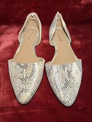 D'Orsay Plano para Mujer Talla (7) Piel de Serpiente Imitación  Foto 1 de 4