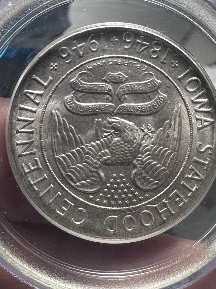 1946 Iowa Commemorative Silver Half Dollar PCGS MS65      Lot #827 - Image 1 of 4