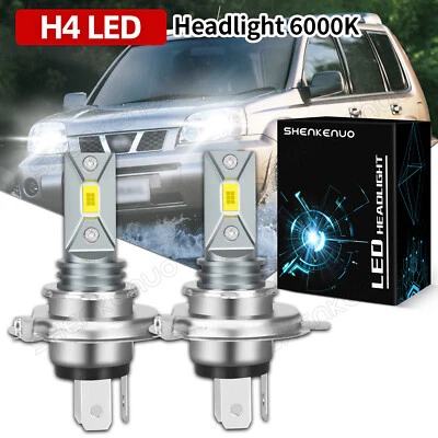 H4 LED Headlight Bulb High Low Beam for Nissan X-trail Xtrail T30 2001-2007 Foto 1 de 4