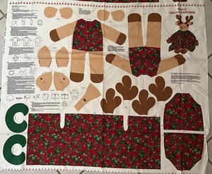 NOELLE THE LITTLE REINDEER V.I.P. CRANSTON CUT, SEW AND STUFF FABRIC PANEL