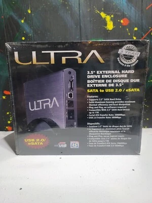 Ultra 3.5" Black USB 2.0 External Hard Drive External Enclosure Stackable New - Image 1 of 4