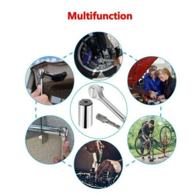 7-19mm Gator Grip Socket Wrench w/ Power Drill Adapter Tool Set Kits Universal - Image 1 of 4