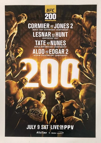 RARE UFC 200 Cancelled Poster, Jon Bones Jones, Brock Lesnar, Cormier, 27x39 Cover