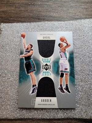 2003 upper deck pau gasol drew gooden Game Worn Jersey - Image 1 of 2