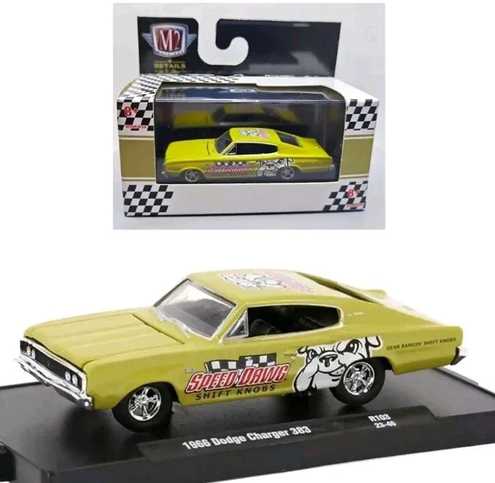 M2 MACHINES 1966 DODGE CHARGER 383 R103 SCALE 1:64 MODEL CAR SPEED DAWG - Immagine 1 di 1