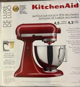 NEW KITCHENAID TILT-HARD STAND MIXER EMPIRE RED DELUXE 4.5QUART KSM97ER - Picture 1 of 1