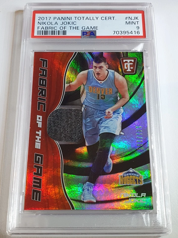 2017 Totally Certified Nikola Jokic #PATCH /199 Game Worn Jersey - PSA 9 (POP 1) - Image 1 of 4