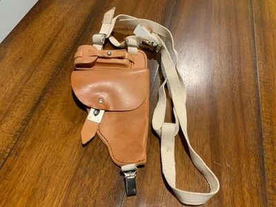 Vtg East Holster Germany Makarov Walther PPK Mauser Shoulder Pistol Leather #3 - Image 1 of 4