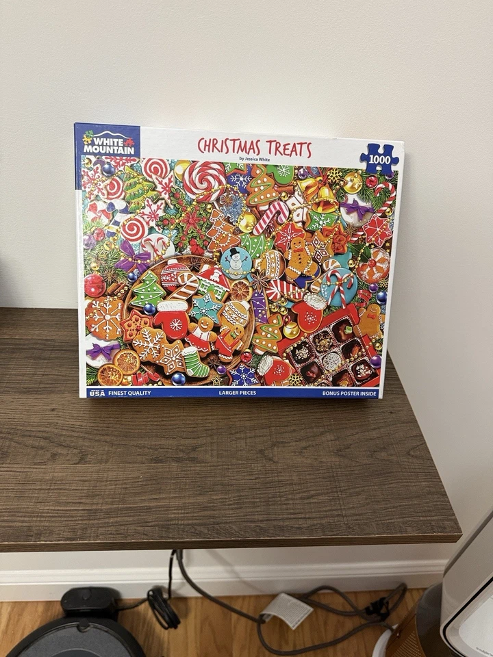 White Mountain CHRISTMAS TREATS 1000 piece puzzle Excellent Cond. - Image 1 of 1