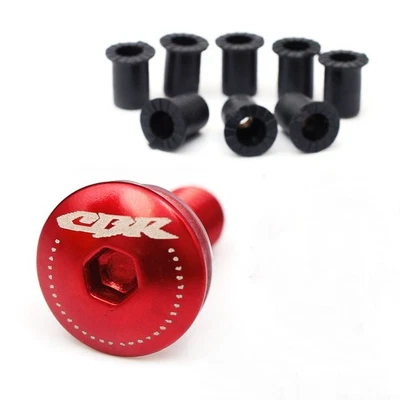 Red M5 Motorcycle Windscreen Fairing Bolts 8pcs For Honda CBR1000RR Fireblade SP - Изображение 1 из 4