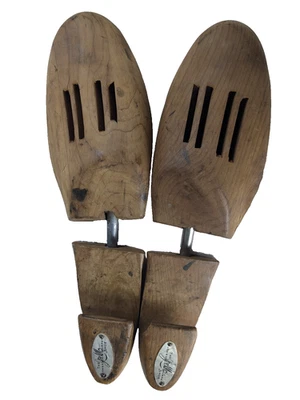 Camilla de madera vintage para guardar zapatos Rochester Shoe Tree Co. talla grande 11,5" Foto 1 de 4