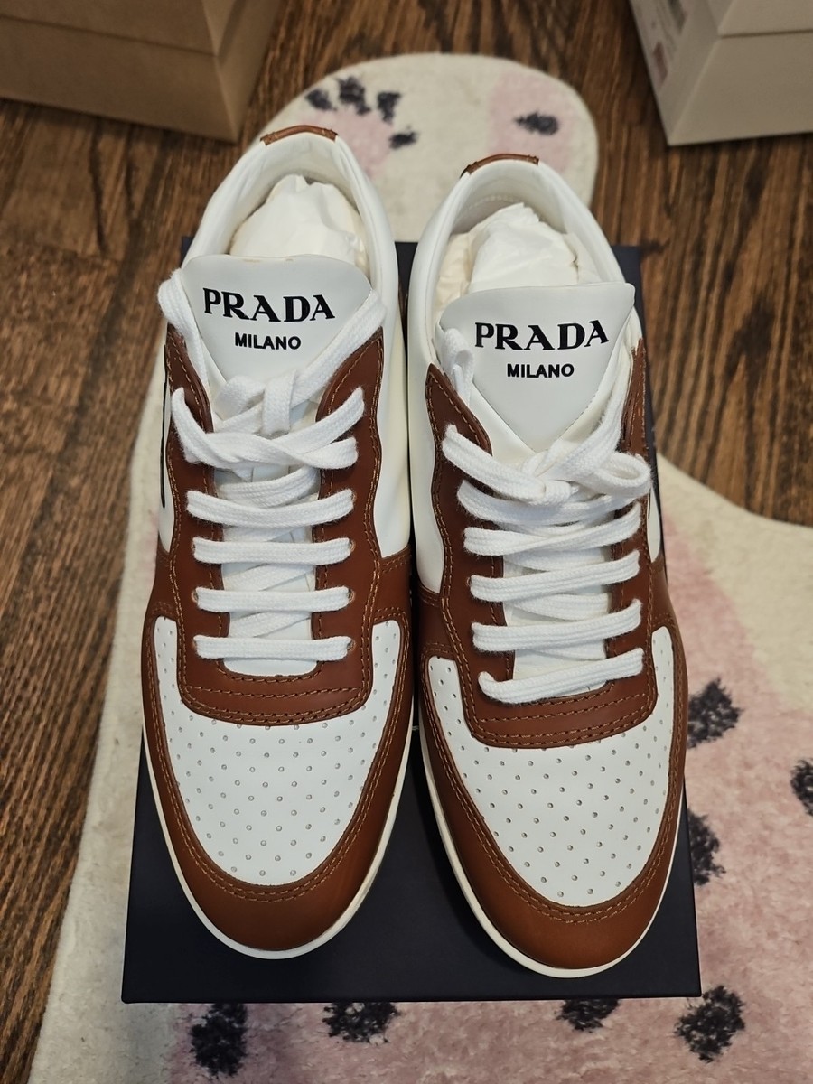 スニーカー PRADA Women Sneakers 1E206DFDX65055 F0GVP Brown PRADA Brown Athletic Shoes for Women for sale | eBay