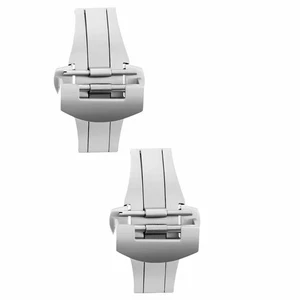 2 DEPLOYMENT CLASP 22MM STRAP BUCKLE FOR PANERAI PAM 40MM GMT LEATHER BAND BRUSH - Picture 1 of 2