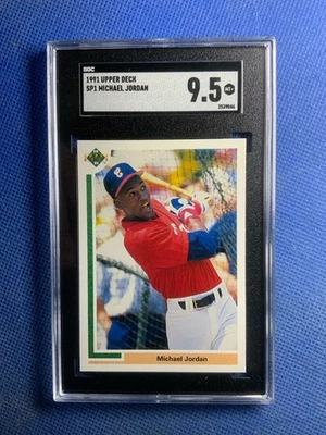 Michael Jordan White Sox 1991 Upper Deck #SP1 SGC 9,5 MT+ Foto 1 de 2