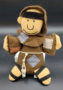 "Muñeco Monje Franciscano Pequeño Francis Peluche Juguete 9"" Italia" - Imagen 1 de 9