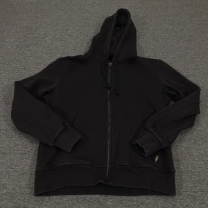 Street & Steel Jacket Mens Medium Black Hoodie Motorcycle Zip Riding - Picture 1 of 10