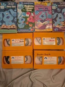 Blues Clues Tapes (VHS Nick Jr) Lot 4 Art Craft Pajama Party Magenta Story Time - Picture 1 of 10