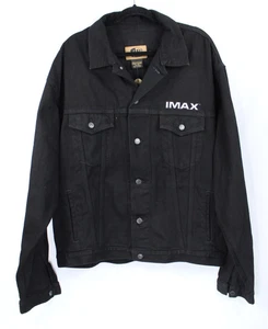ID WEAR (IDENTITY) SCHWARZE HERRENJEANSJACKE BESTICKT "IMAX" GR. XL; NEU MIT ETIKETT - Bild 1 von 6