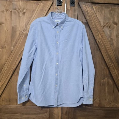 Jos. A. Bank 1905 Collection Tailored Fit Oxford Shirt Blue M 100% Cotton - Image 1 of 4