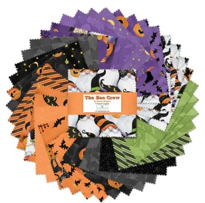 Moda Fabrics The Boo Crew Halloween Charm Pack Cotton Quilting Fabric