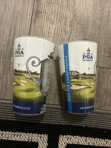 2 PGA 2022 Championship Tulsa Ok Southern Hills Plastic Souvenir Drink Cups - Picture 1 of 9