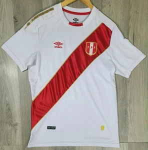 Camiseta de Fútbol Perú Umbro Oficial Talla Grande L Blanca Roja Tricolor - Imagen 1 de 5