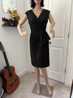 Vestido Evan Picone LBD Negro Cóctel Fiesta Nupcial MOB Talla 10 Foto 1 de 4