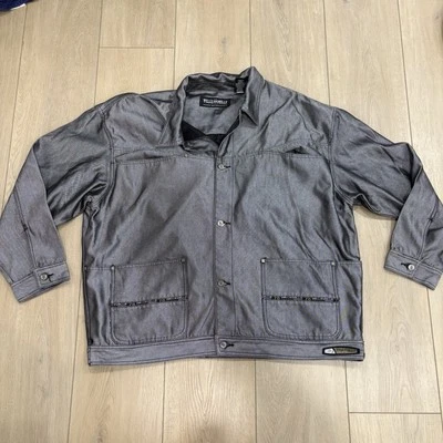 Vintage Pelle Pelle Marc Buchanan Gray Denim Jacket XXXL Y2K Hip Hop - Image 1 of 4