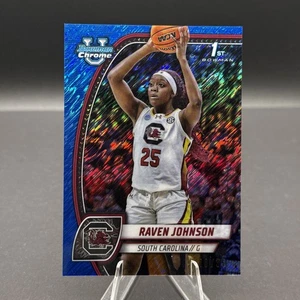 2025 Bowman Chrome U Raven Johnson South Carolina Gamecocks rifrattore blu /35 - Foto 1 di 2