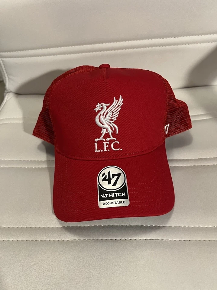LIVERPOOL FC LFC ‘47 HITCH CLASSIC RED SNAPBACK TRUCKER CAP HAT OSFA NEW NWT - Image 1 of 4