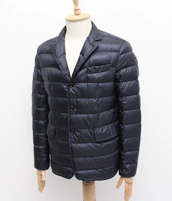 Men's MONCLER Amede Quilted Down Puffer Jacket Coat Blazer Navy Size 3 fits S/M - Image 1 of 4