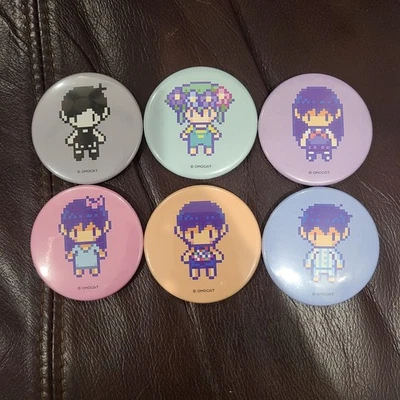 OMORI x Tree Village Cafe Blind Bag Button Badge Pins Game Version Full Set of 6 - Image 1 of 2