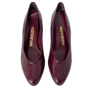 Vintage Naturalizer Damen Pumps Gr. 8AA burgunderrot mit passenden Schuhclips 90er - Bild 1 von 7