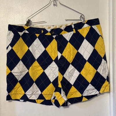 Pantalones cortos de golf Loudmouth para hombre talla 44 azul y amarillo diamante grandes y altos Foto 1 de 4